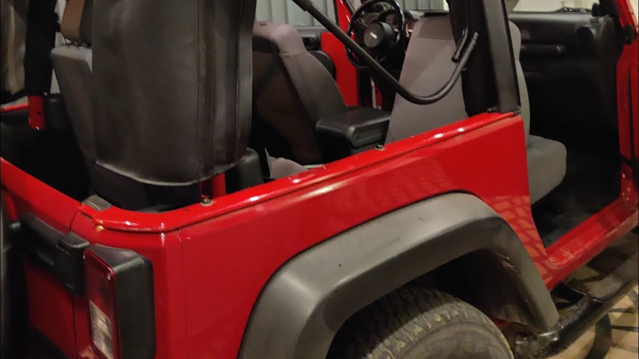Rain soaked Jeep Wrangler needed some love.