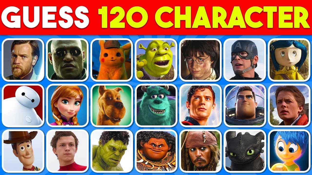 Guess the 120 Famous Movie Characters