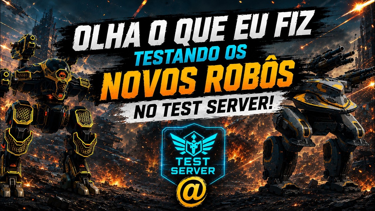 TESTEI OS NOVOS ROB&Ocirc;S NO TEST SERVER! 😱🔥 NOVAS ARMAS, ROB&Ocirc; ULTIMATE RAVEN! WAR ROBOTS #warrobots