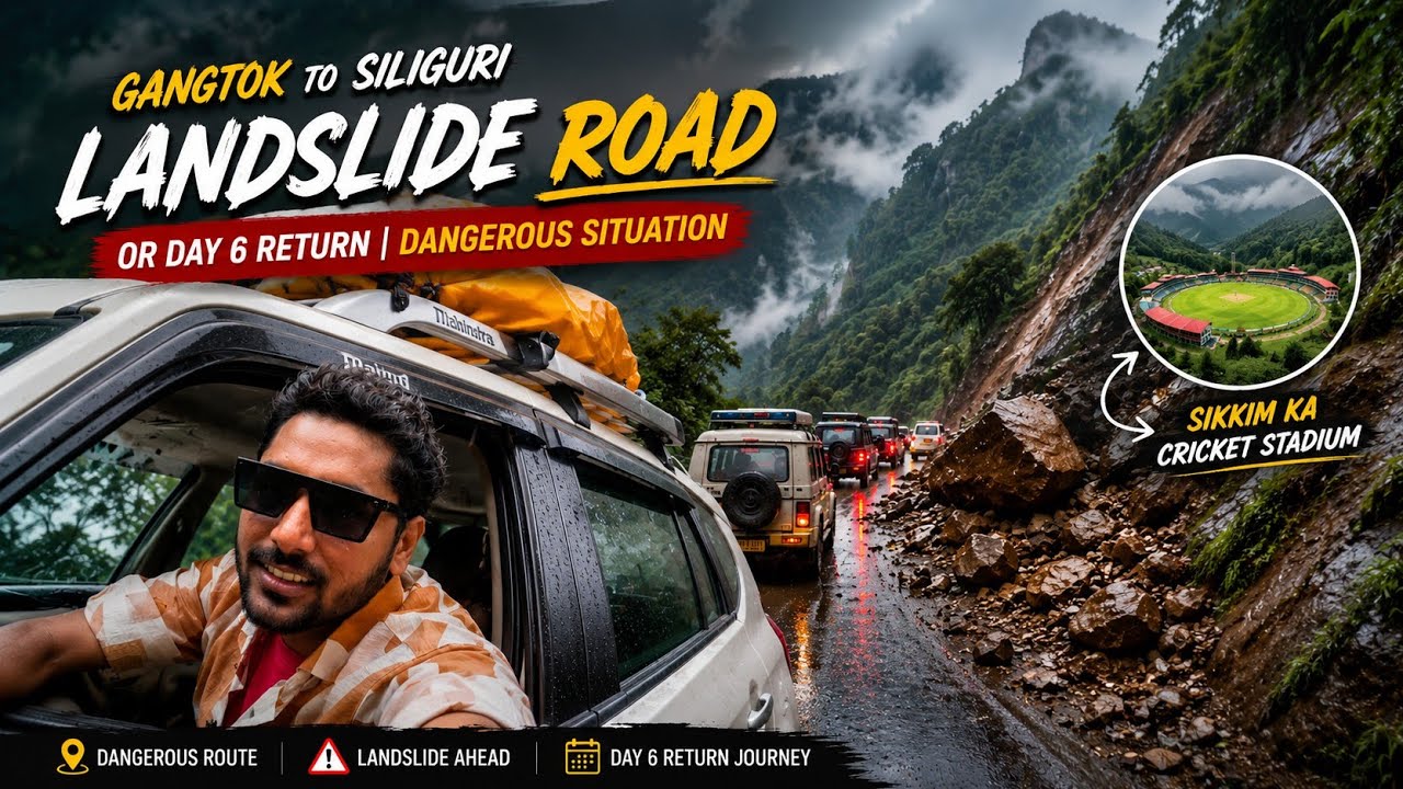 Sikkim Trip Ka Sabse Bura Din | NH-10 Landslide | Gangtok→Siliguri Return | Train Missed 😱 | Day 6 
