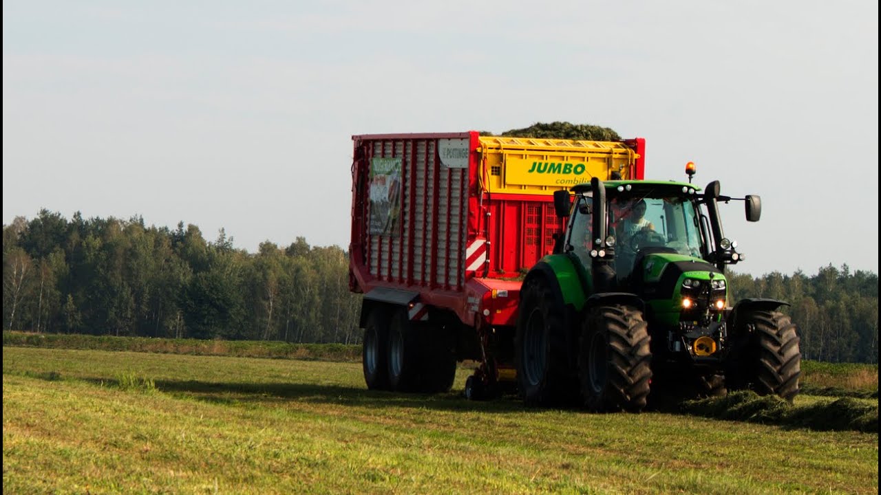 Zbiór Trawy Na Pryzmę [Pöttinger JUMBO & Deutz Fahr TTV]