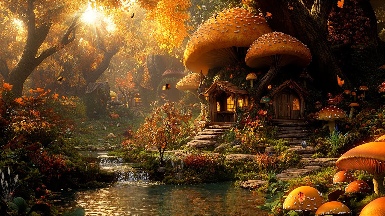 Relax Gently w/ Exquisite Autumn Tree House 🍂 The Magical Autumn Forest Vibes Will Make You Flutter