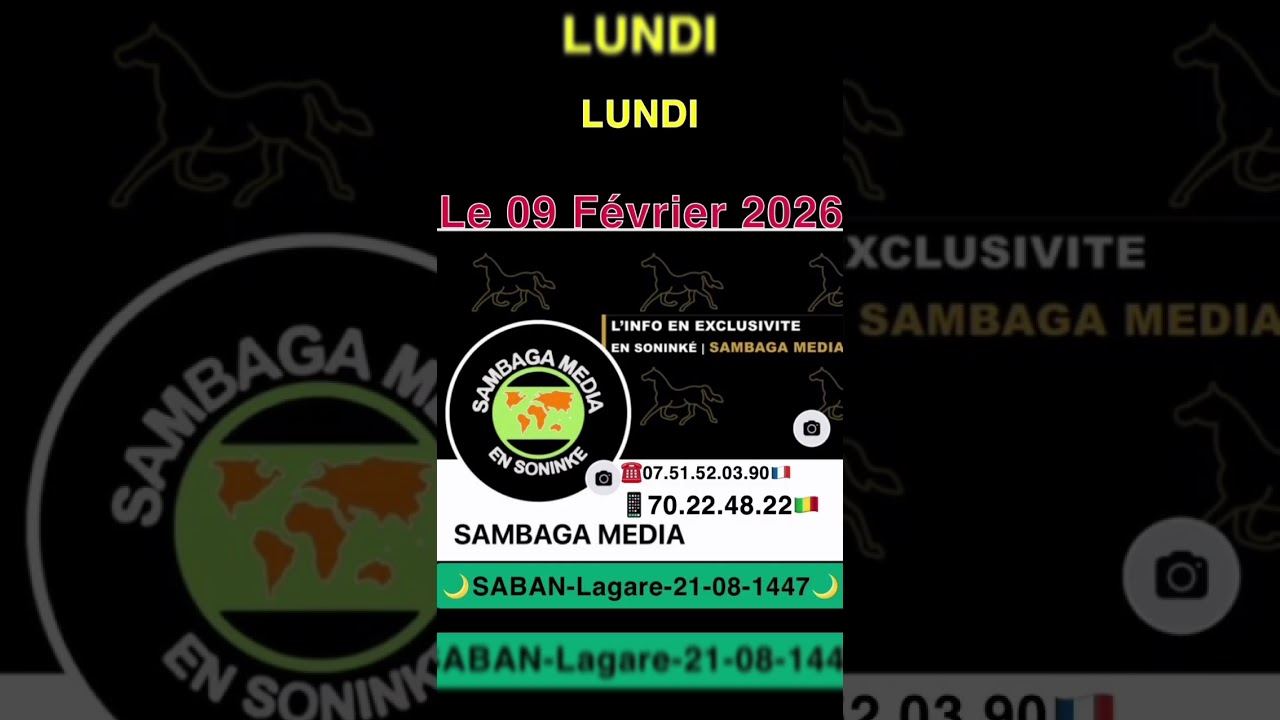 Journal du jours 09 Février sur Sambaga Media. 