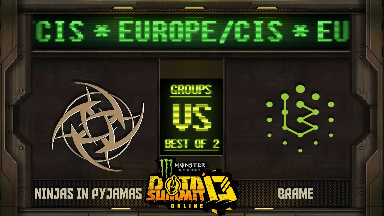 Ninjas in Pyjamas vs Brame Game 1 - Monster Energy Dota Summit 13 EU/CIS: Groups w/ Zyori & Trent