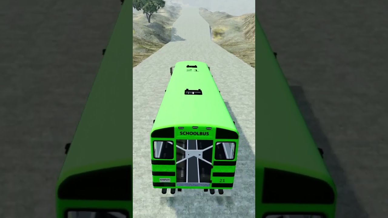 Stairs Jumps Down - BeamNG.drive  #schoolbus #autob&uacute;s #autob&uacute;s #bus #beamngdrive #funny