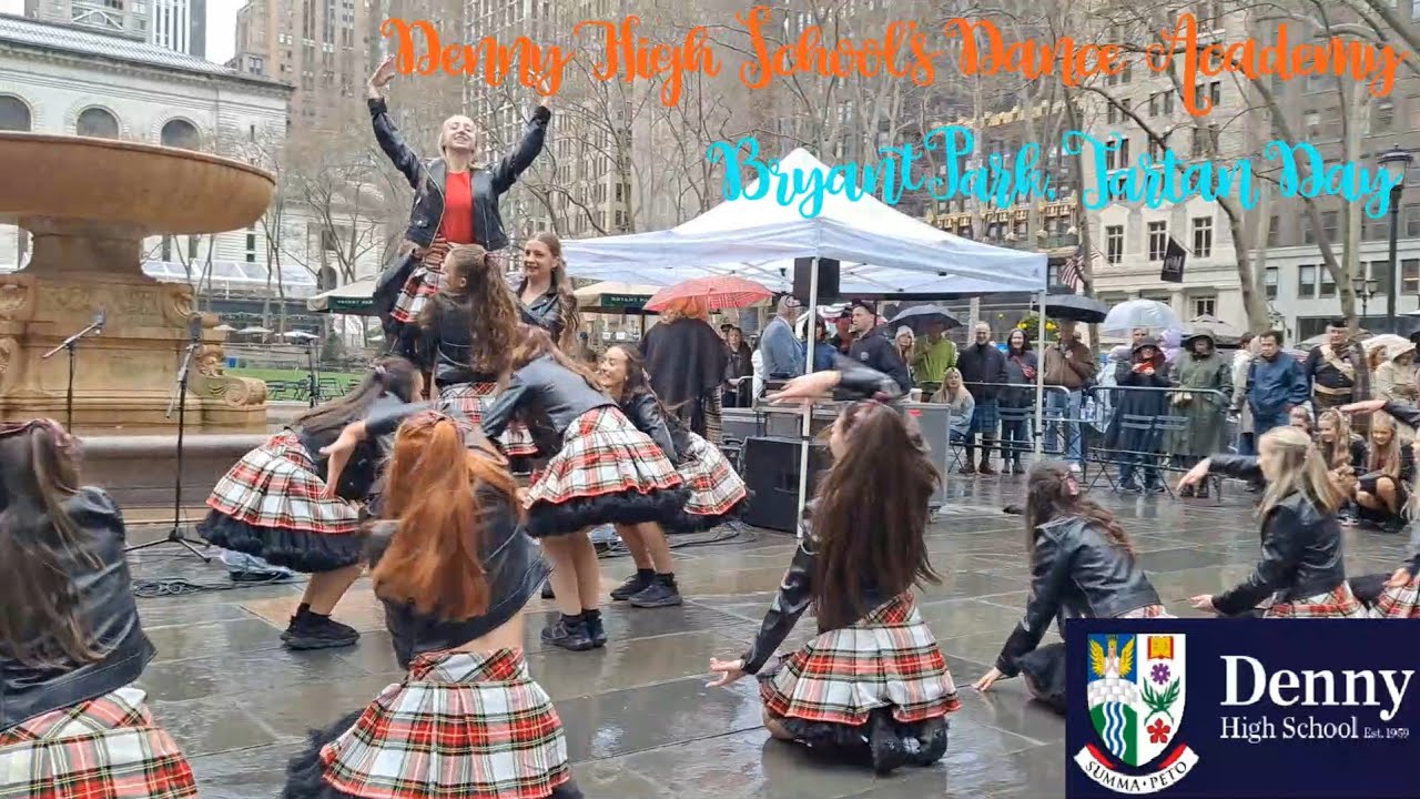 🌟💃 Tartan Day - Denny High School Dancers in Bryant Park (Part 1) #dance #tartan #scottish #nyc