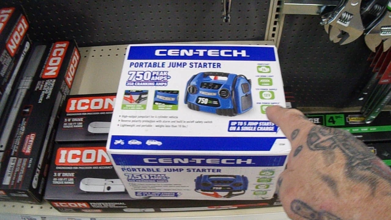 Review Cen Tech Portable Jump Starter