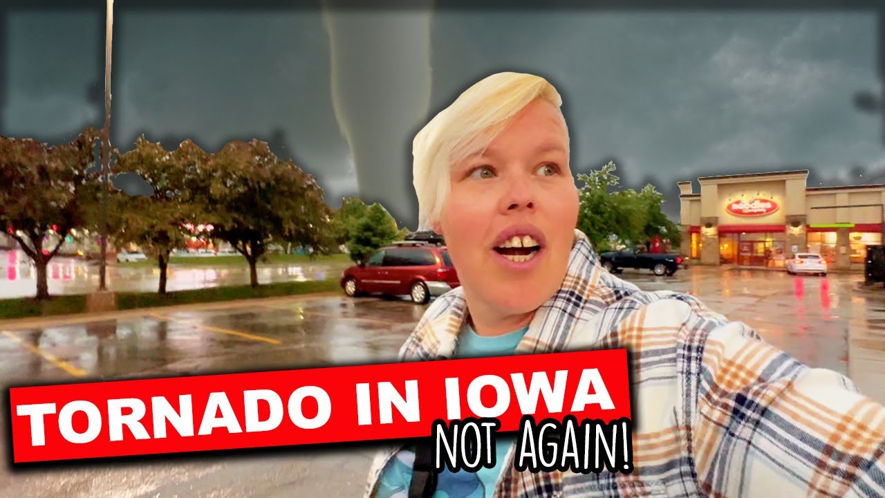 Scary Day Of Vanlife | Riding Out A Tornado In An Iowa Coffee Shop