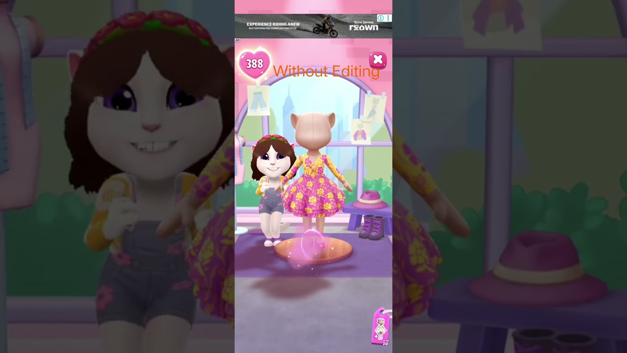 Let's see which one is good 😊🙈🕐👍💯☺️😌|Editing vs without editing| #mytalkingangela2 #youtudevideo #yt