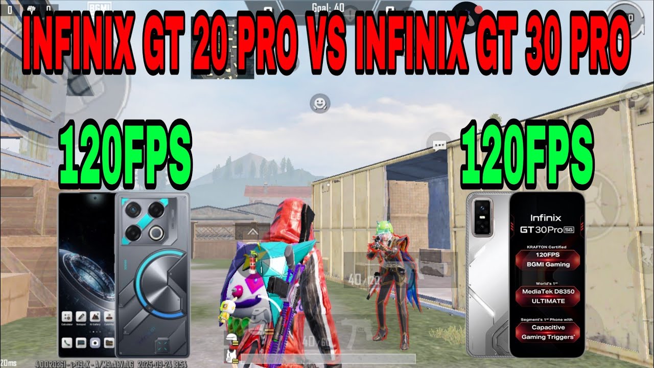 INFINIX GT 20 PRO 🗿 INFINIX GT 30 PRO 120FPS VS 120FPS 🥷  TDM CHALLENGE BGMI