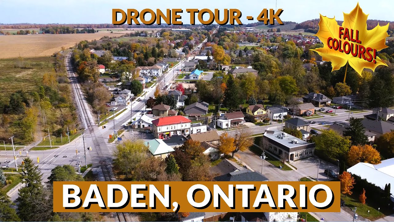 Baden from the Sky 🚁 | 4K Drone Tour of Ontario's Quaint Village 🌳✨