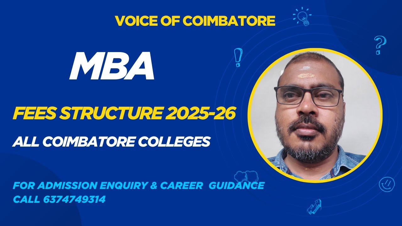 MBA FEES STRUCTURE 2025-26 IN COIMBATORE COLLEGES |ADMISSION OPEN #mba #mbaadmissions #tancet2025