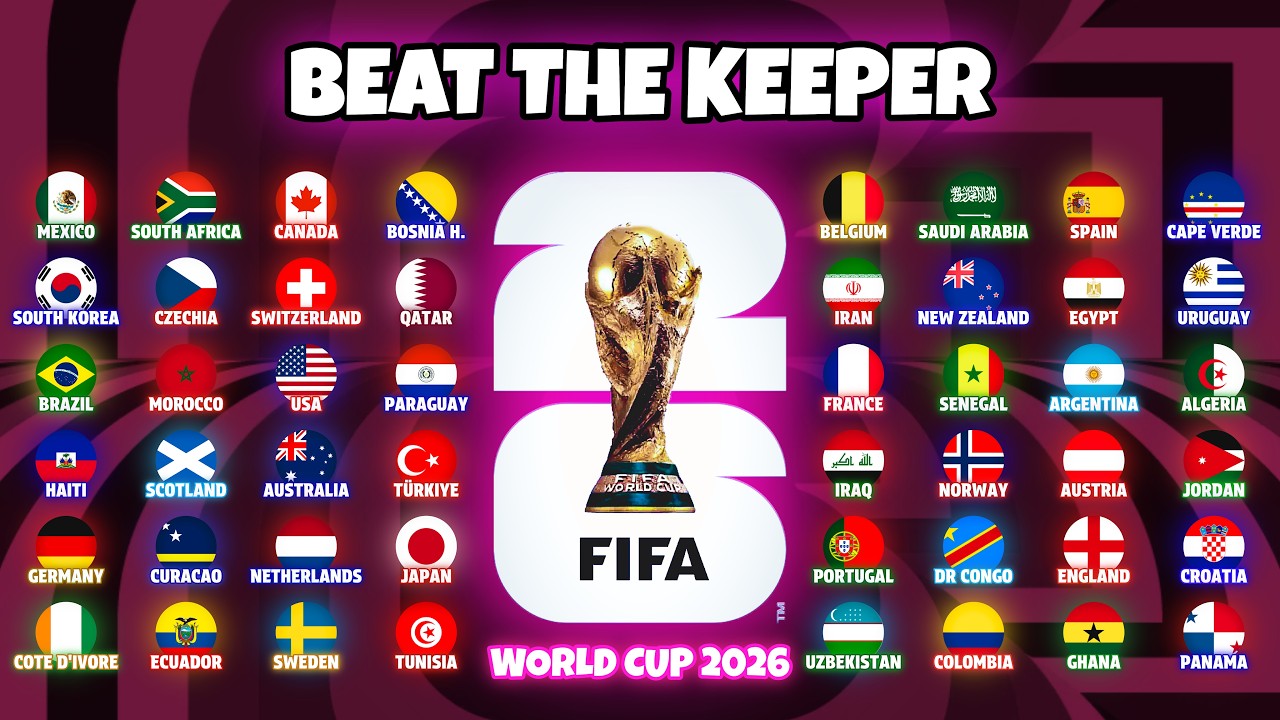 FIFA World Cup 2026 🏆- Beat the Keeper ⚽🔥| Marble Race [Part 1]