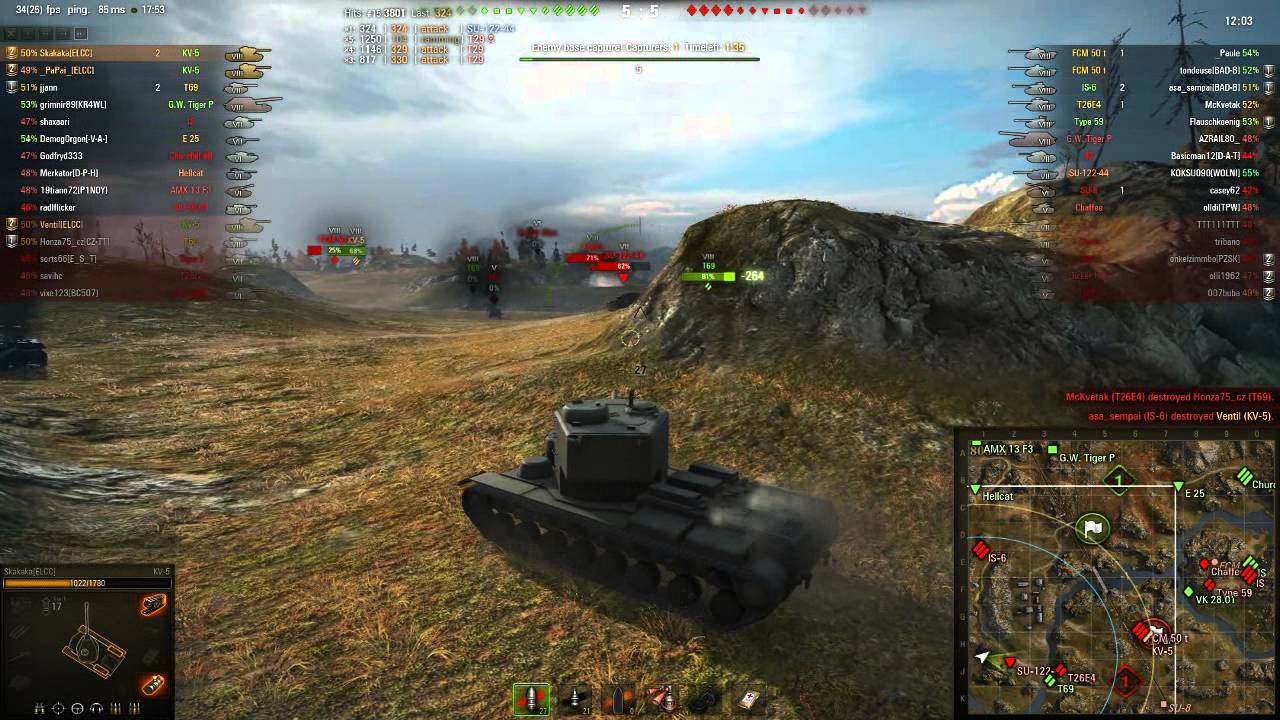 ► World of Tanks: KV-5, Soviet Tier VIII heavy tank [6 kills, 6796 dmg]