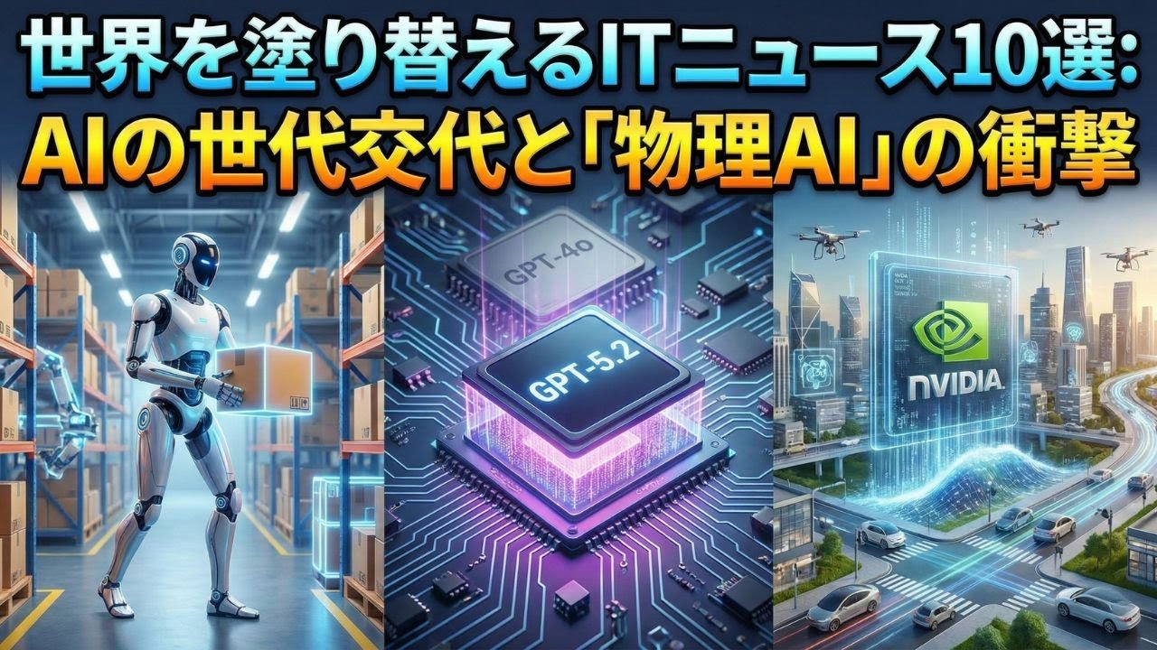 【2026年1月第5週】世界を塗り替えるITニュース10選：AIの世代交代と「物理AI」の衝撃