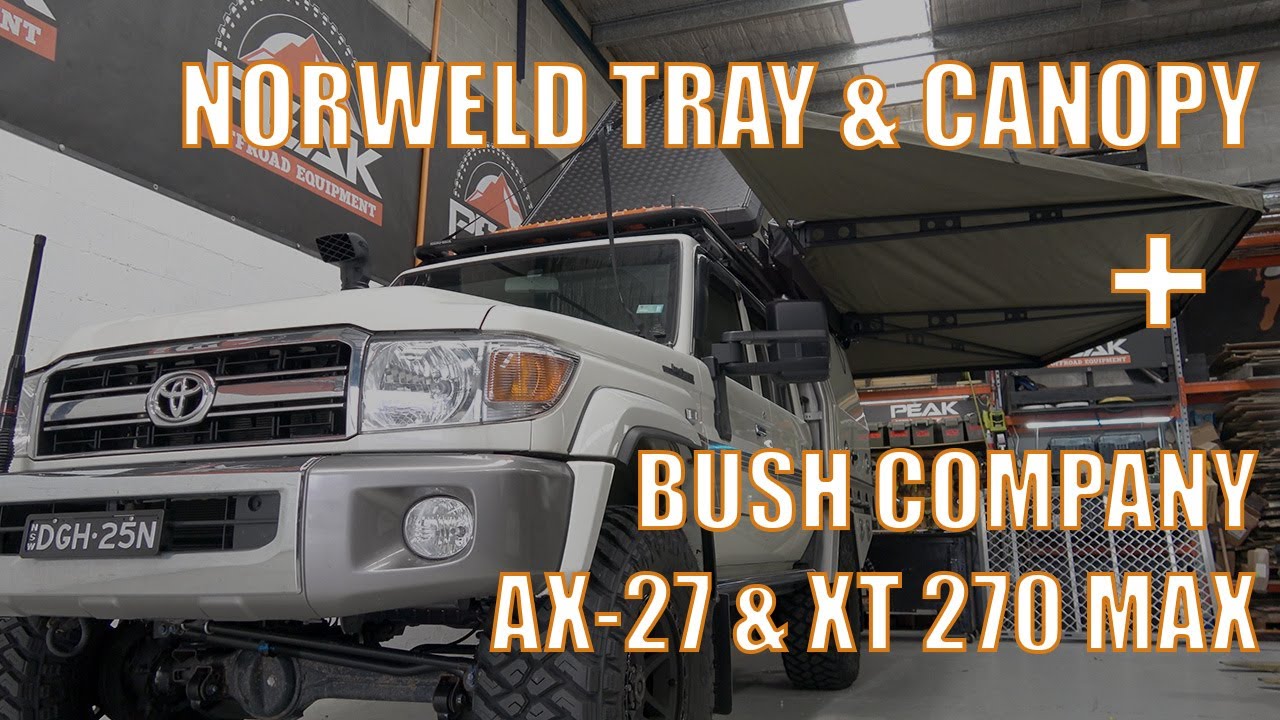 Поддон и навес Norweld с тентами Bush Company AX-27 и XT270 MAX — как всё это работает.