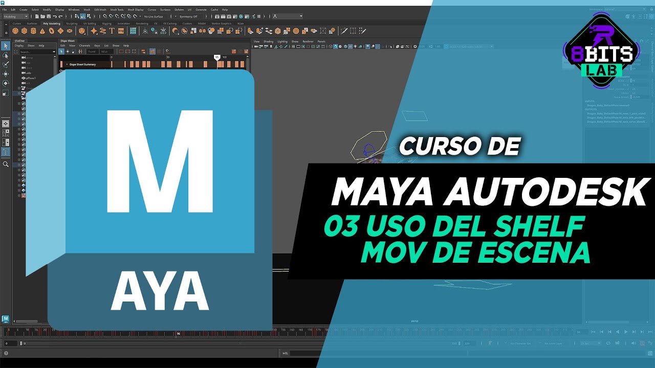 Curso de Maya I 03 Uso del shelf y como mover la camara