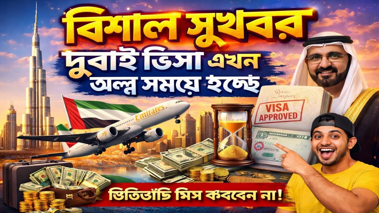 বিশাল সুখবর! দুবাই ভিসা এখন খুব সহজ | Dubai Visa Update Today 2026 | UAE Work Visa Latest News