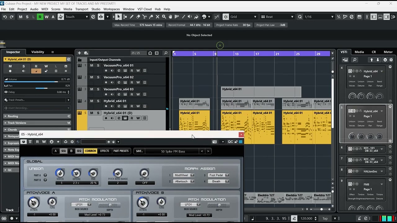 CUBASE SESSION WITH ELECTRONIC INSTR AND MY ORIGINAL MIDI LOOP OVER BURNT1