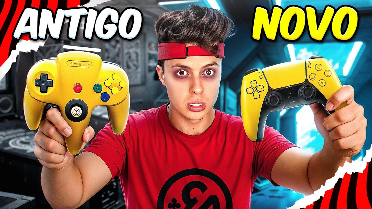 VIDEO GAMES ANTIGOS VS NOVOS! *24 Horas