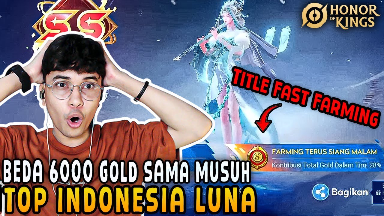 ROTASI JUNGLER GOLD MENANG JAUH | TOP INDONESIA LUNA | XITO | HONOR OF KINGS INDONESIA