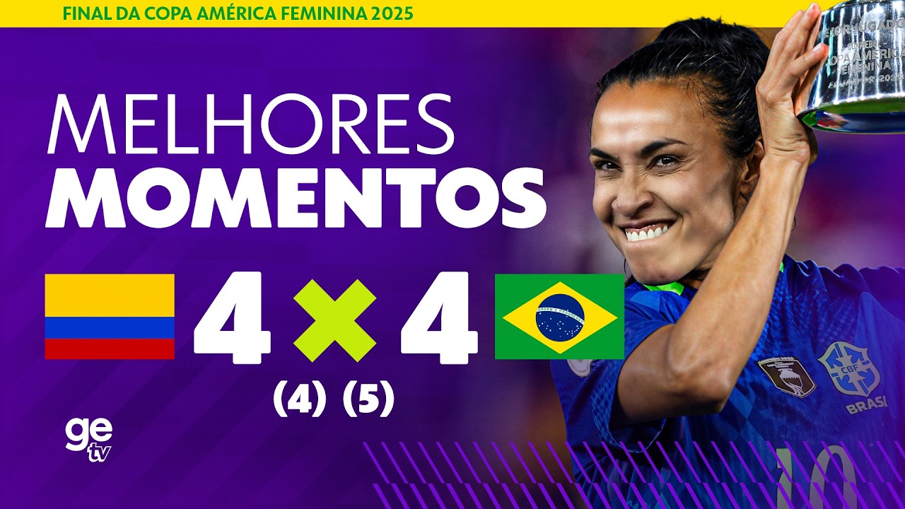 COL&Ocirc;MBIA X BRASIL | MELHORES MOMENTOS | FINAL DA COPA AM&Eacute;RICA FEMININA 2025 | ge tv