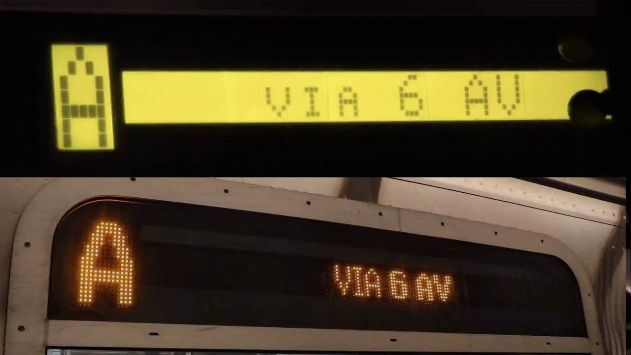 R46 and R179 (A) Train Action via the 6th Avenue Line