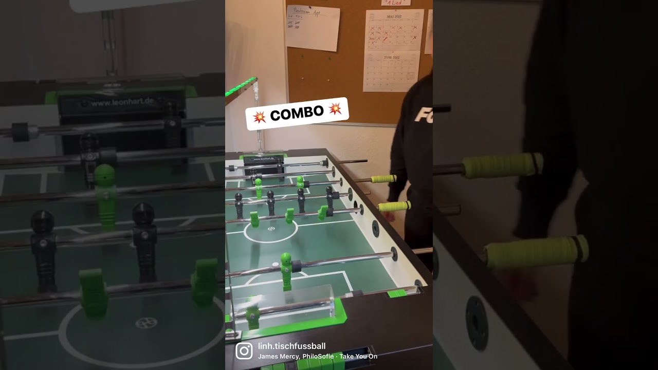 Can you do this foosball trickshot combo? 💥 #tablesoccer #foosball #trickshots #tischkicker