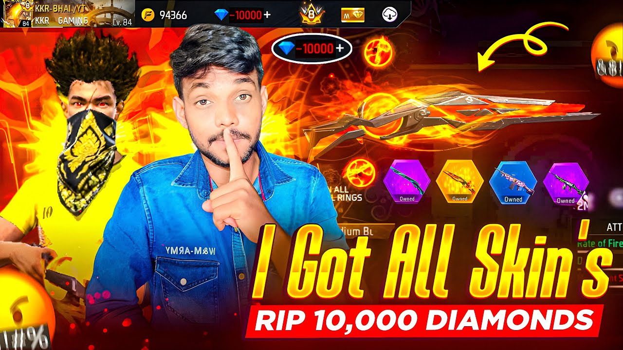 M1887 X M249 RING EVENT IN FREE FIRE  | I GOT ALL GUN SKINS 😱RIP 10000 DIAMONDS 💎 #ringeventfreefire