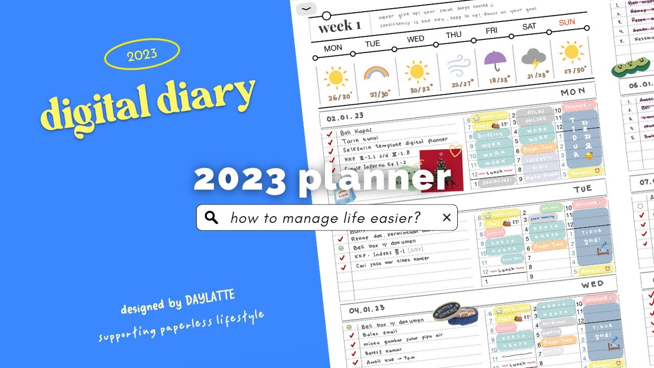 2023 Digital Planner + Hyperlink (Free Template)