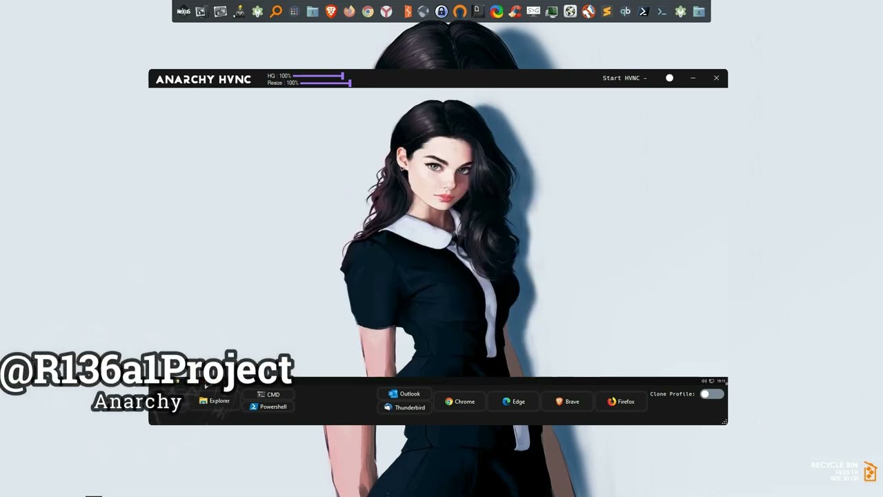 Anarchy HVNC | Hidden Desktop | Hidden Browsers | Hidden Apps | Anarchy Panel RAT 3.9