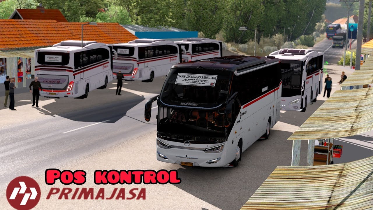 Masuk Pos Kontrol Cipacing Bus Primajasa | Angkatan Pagi Dari Pool Tasik | ETS Mod Bus Indonesia