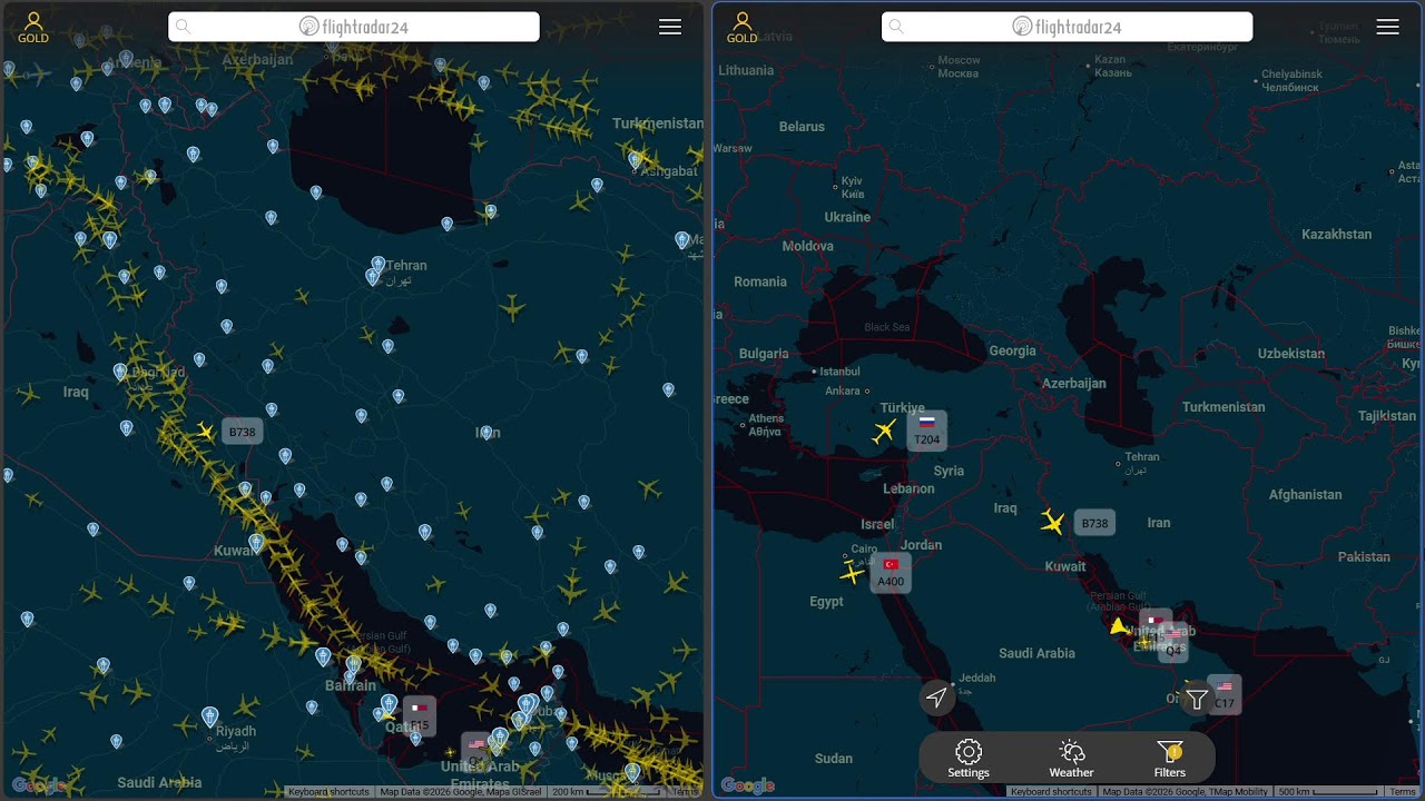 Jan 26 Flight Radar | Real-Time Air Traffic | Live | IRAN