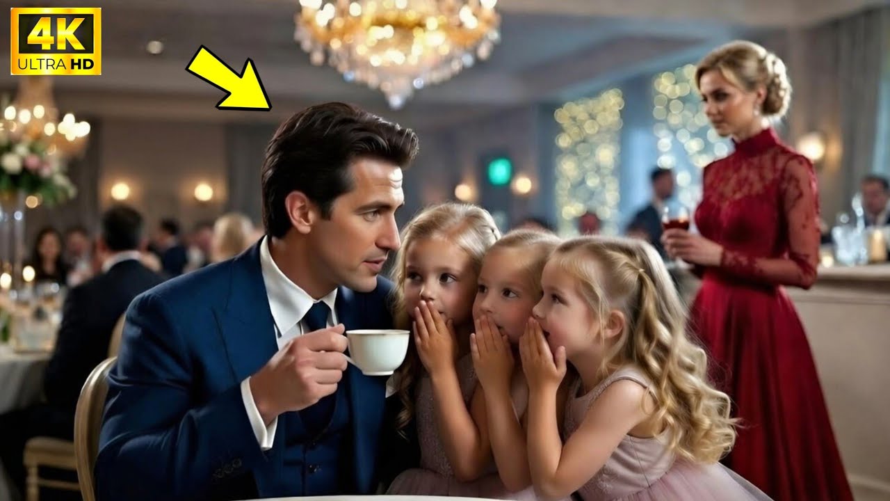 Single dad was having tea alone—until triplet girls whispered: 