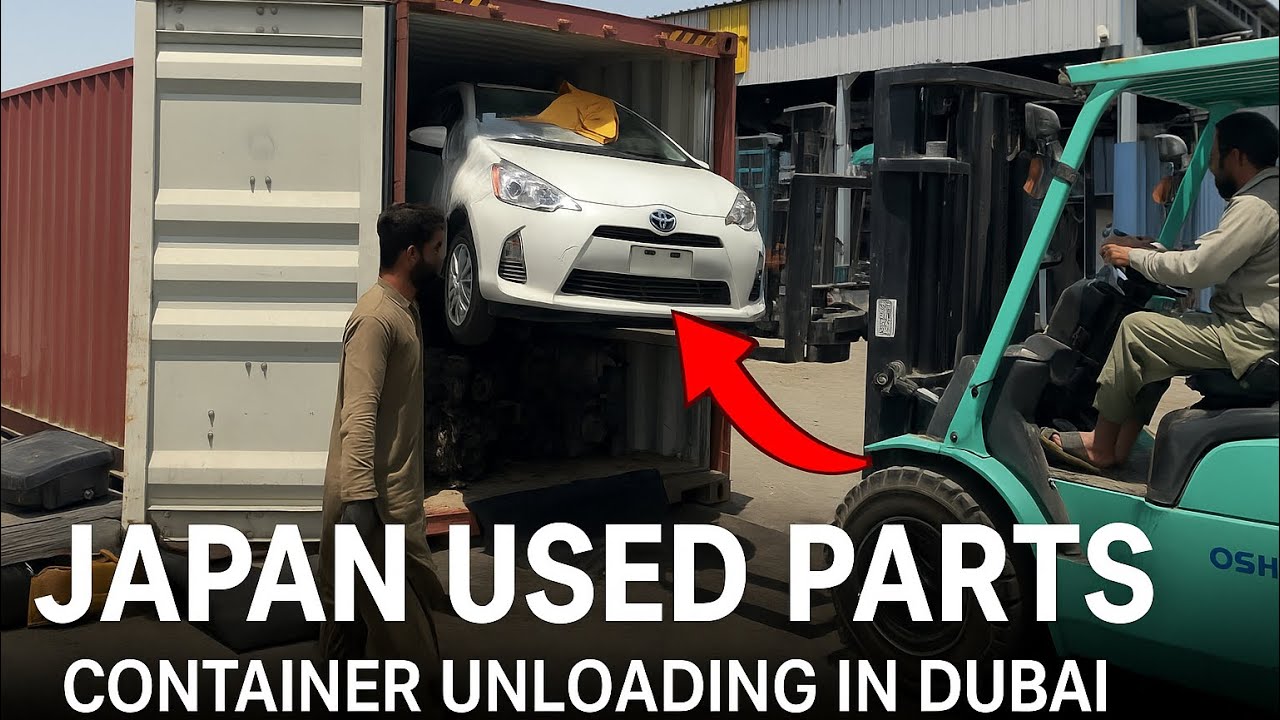 Japanese Used Cars & Parts Arrived in Dubai | Container Unloading #automobile #japan 