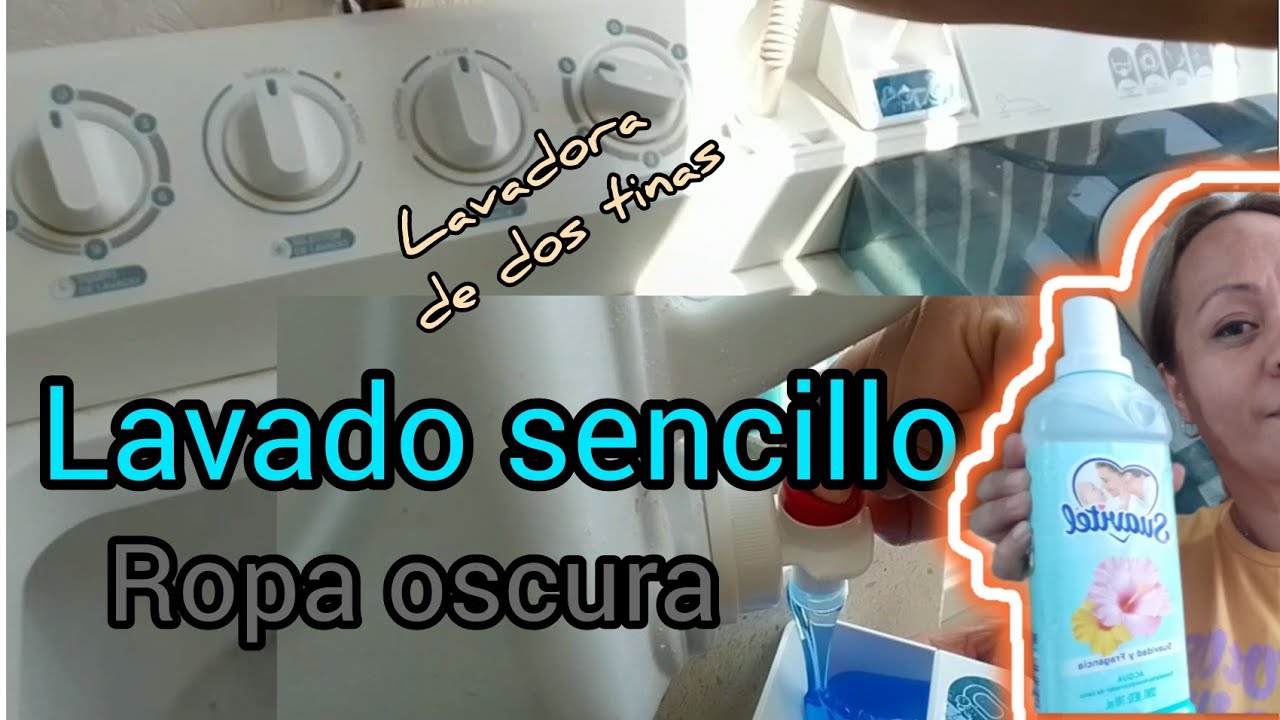#lavado sencillo en lavadora Koblenz de dos tinas #ropa oscura