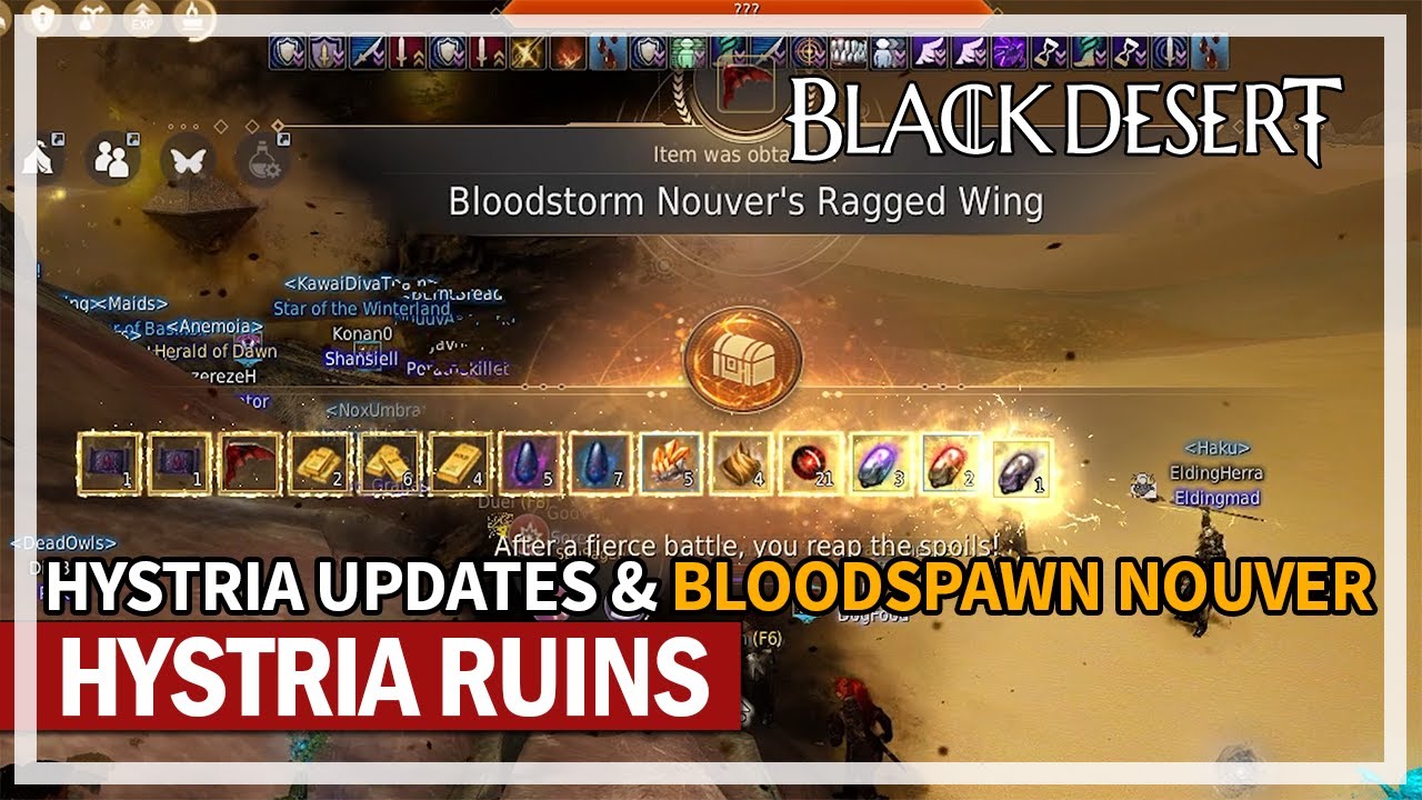 Hystria Ruins Grind & Bloodspawn Nouver Boss | Black Desert