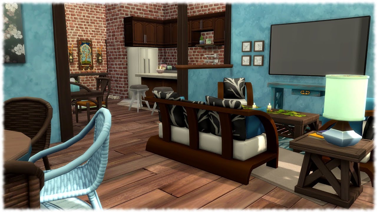 The Sims 4: Speed Build // CUTE FAMILY APARTMENT // NO CC