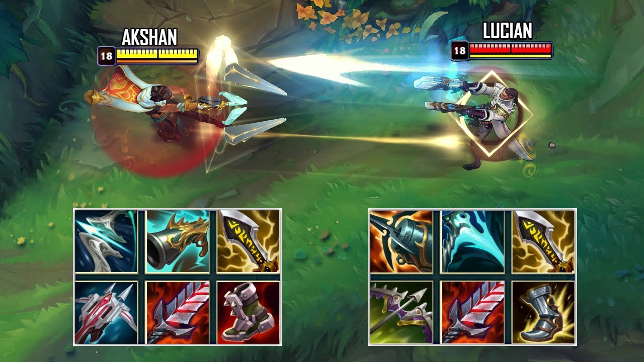 AKSHAN vs LUCIAN FULL BUILD FIGHTS & Best Pentakills!