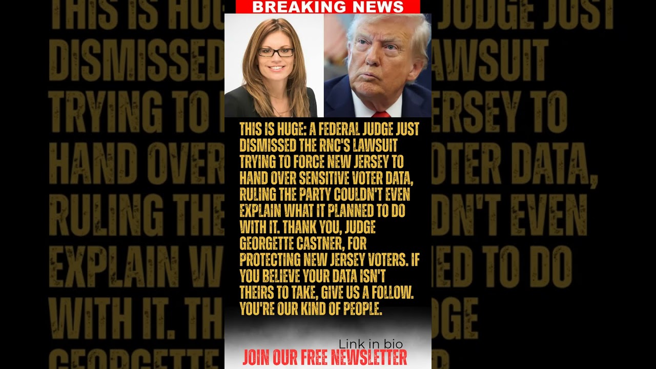 BREAKING: Trump and the RNC tried twice to grab New Jersey's voter rolls.
