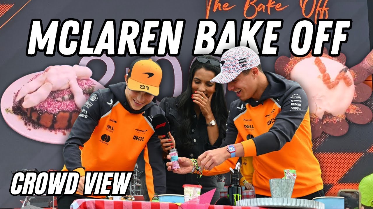 🎂 Lando Norris & Oscar Piastri decorate cakes at Silverstone! | 2025 British Grand Prix