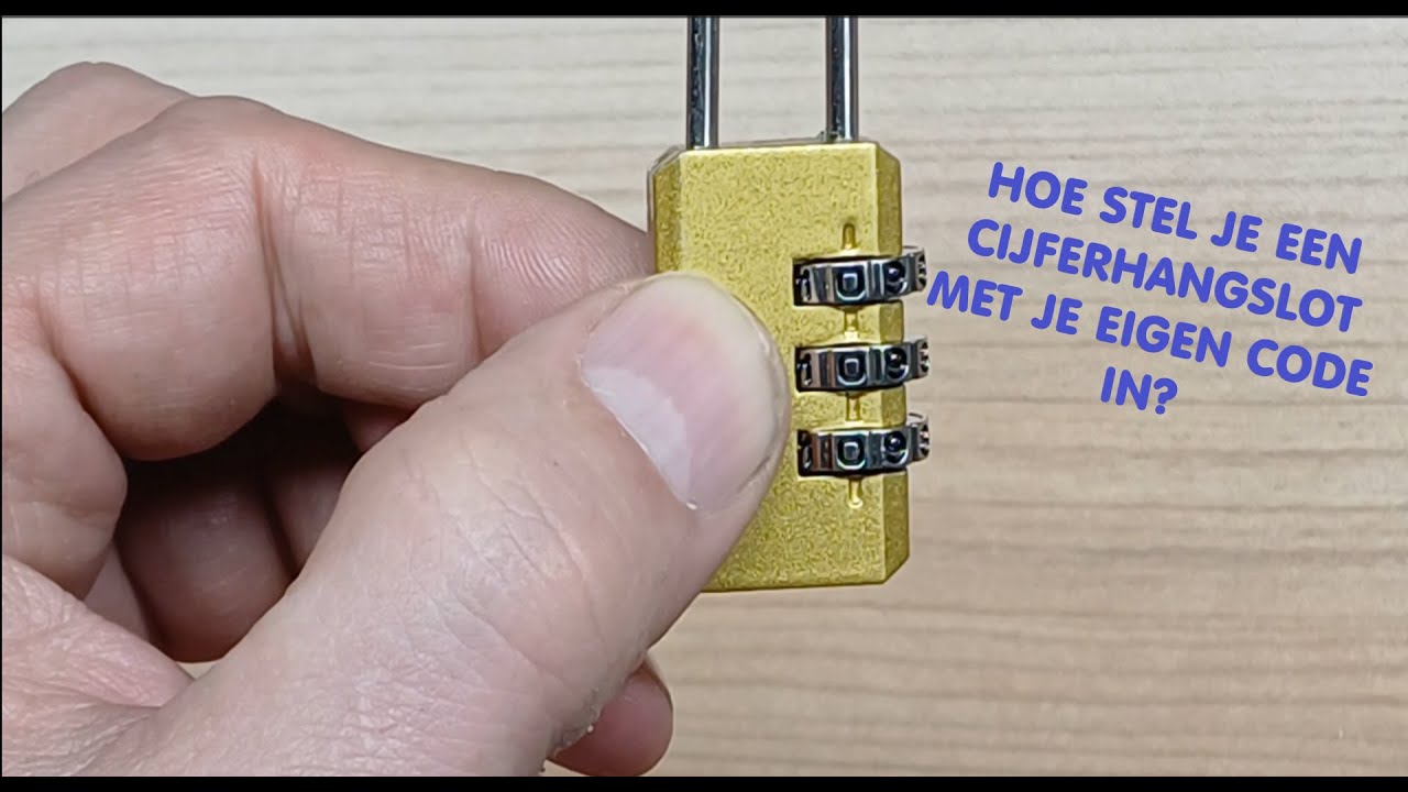 HOE STEL JE EEN CIJFERHANGSLOT MET JE EIGEN CODE IN? #hangslot #padlock