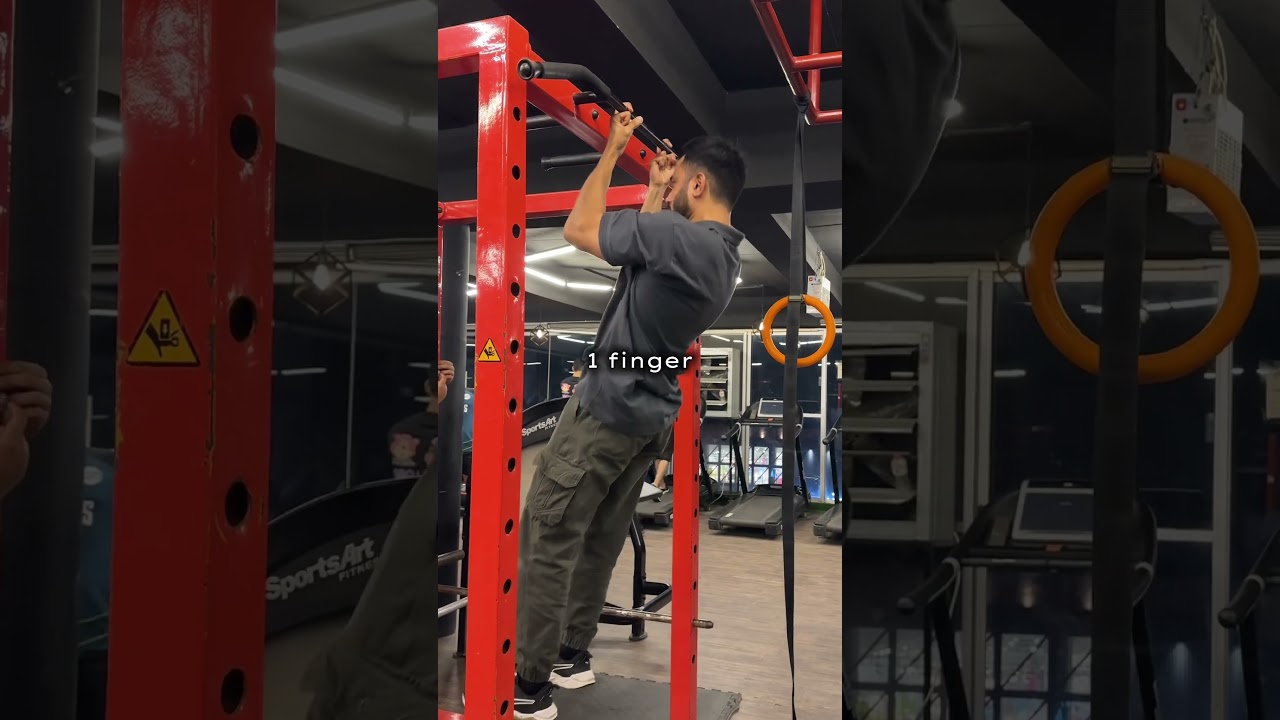 1 finger pull up 🙀