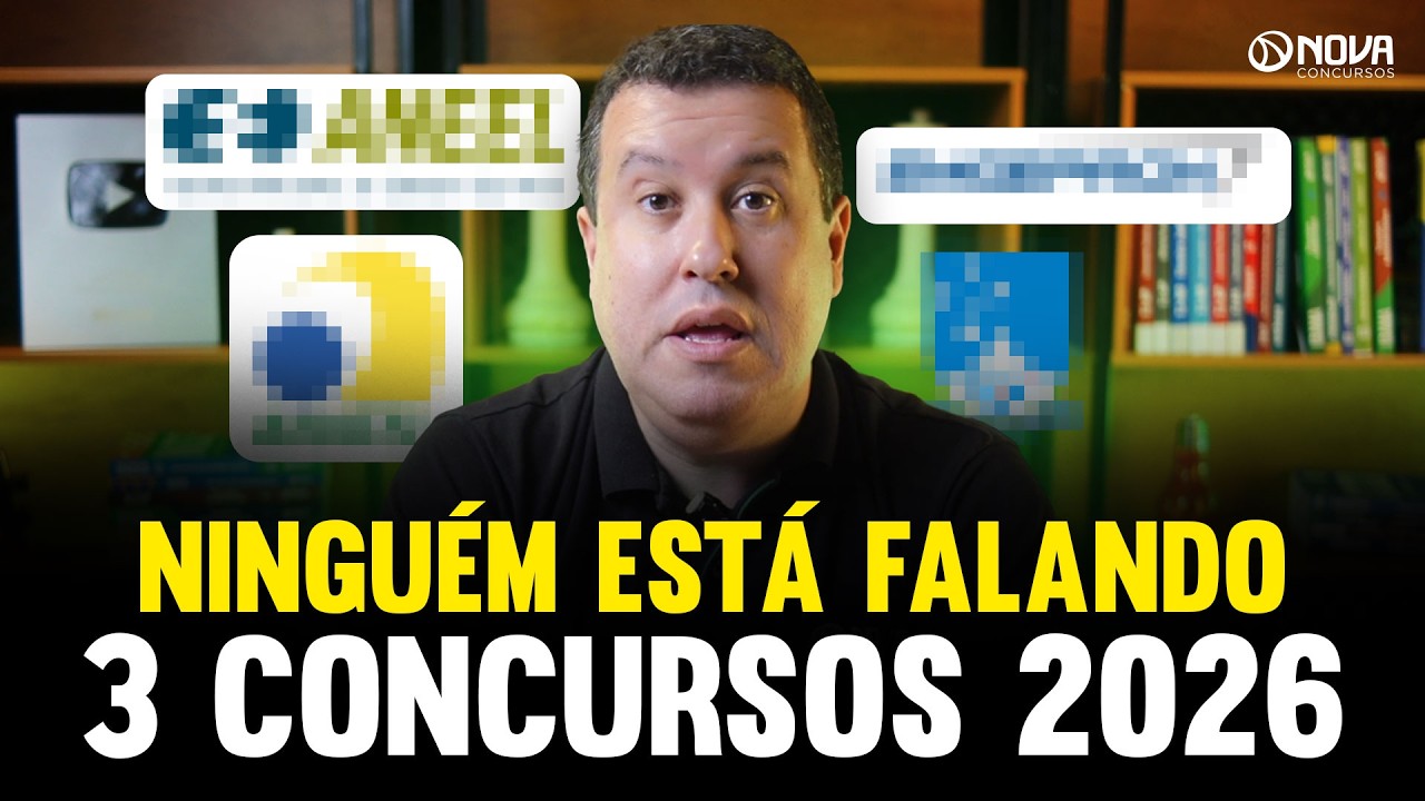 3 concursos FORA DO RADAR que podem MUDAR A SUA VIDA em 2026 🔥