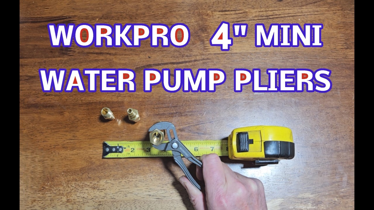 Мини-плоскогубцы для водяных насосов WORKPRO, V-образные губки, 15-позиционный фиксатор.