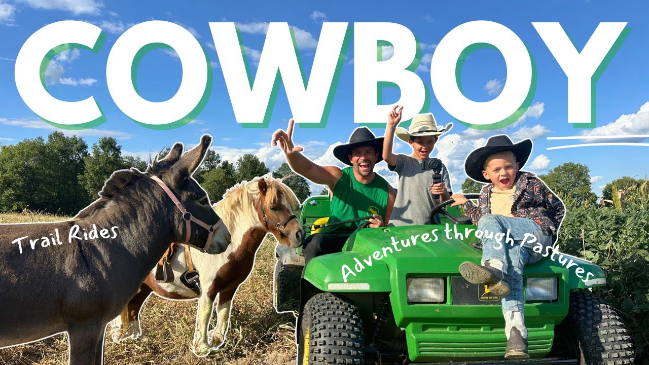 Horseback Ride to Meet Our NEW Baby Cows! 🐴🐮 | Roshek Family & the Little Cowboys in the Farm Field!