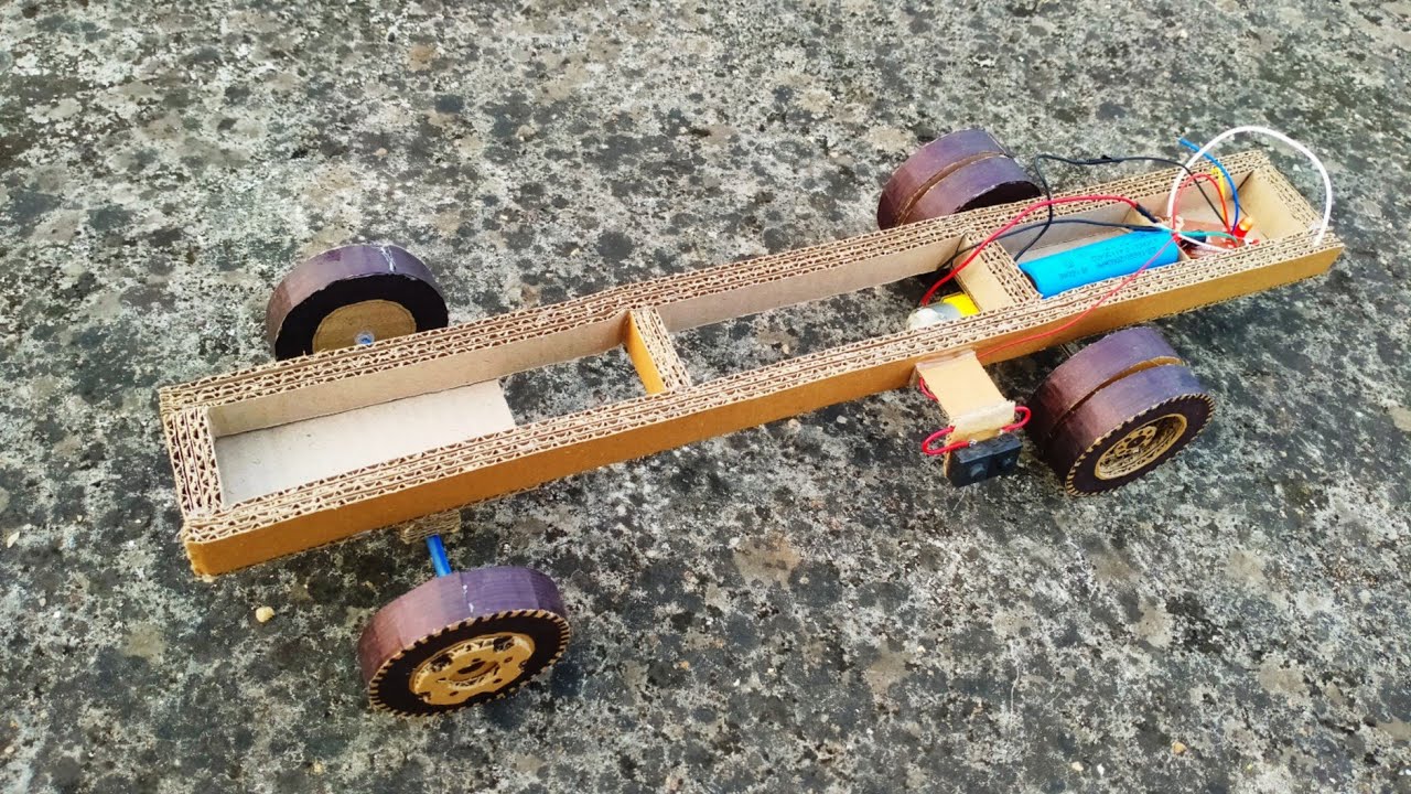 Make a Cardboard RC Truck Chassis