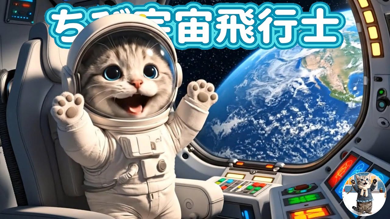 【ちび猫の日常】ちびの一日 宇宙旅行者になる🐱🚀 🌖