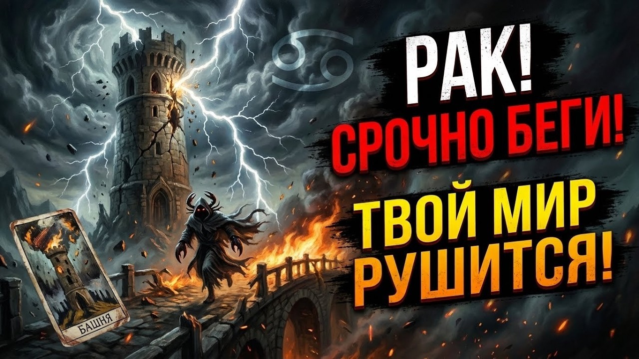 😱🦀РАКИ, ШОК! 🔴БАШНЯ ОБРУШИТ ВАШ ДОМ! 🤑Судьба силой выгонит вас к счастью❗