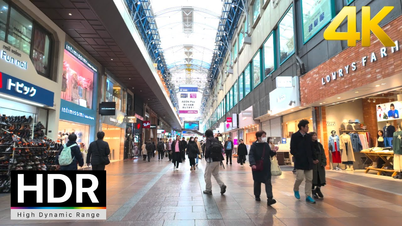 JAPAN - Shopping Streets Walk in Kobe【4K HDR】